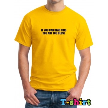 Too Close Slogan Black T-Shirt
