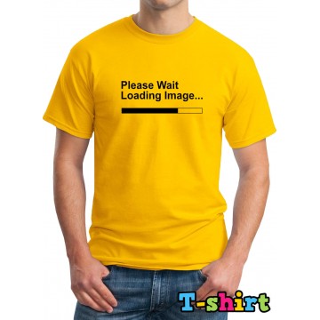 Image Loading Slogan Design T-Shirt Yellow Colour
