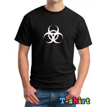 Biohazard Design Printed Black T-Shirt alphaQ
