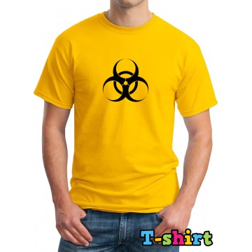Biohazard Design Printed Yellow T-Shirt alphaQ